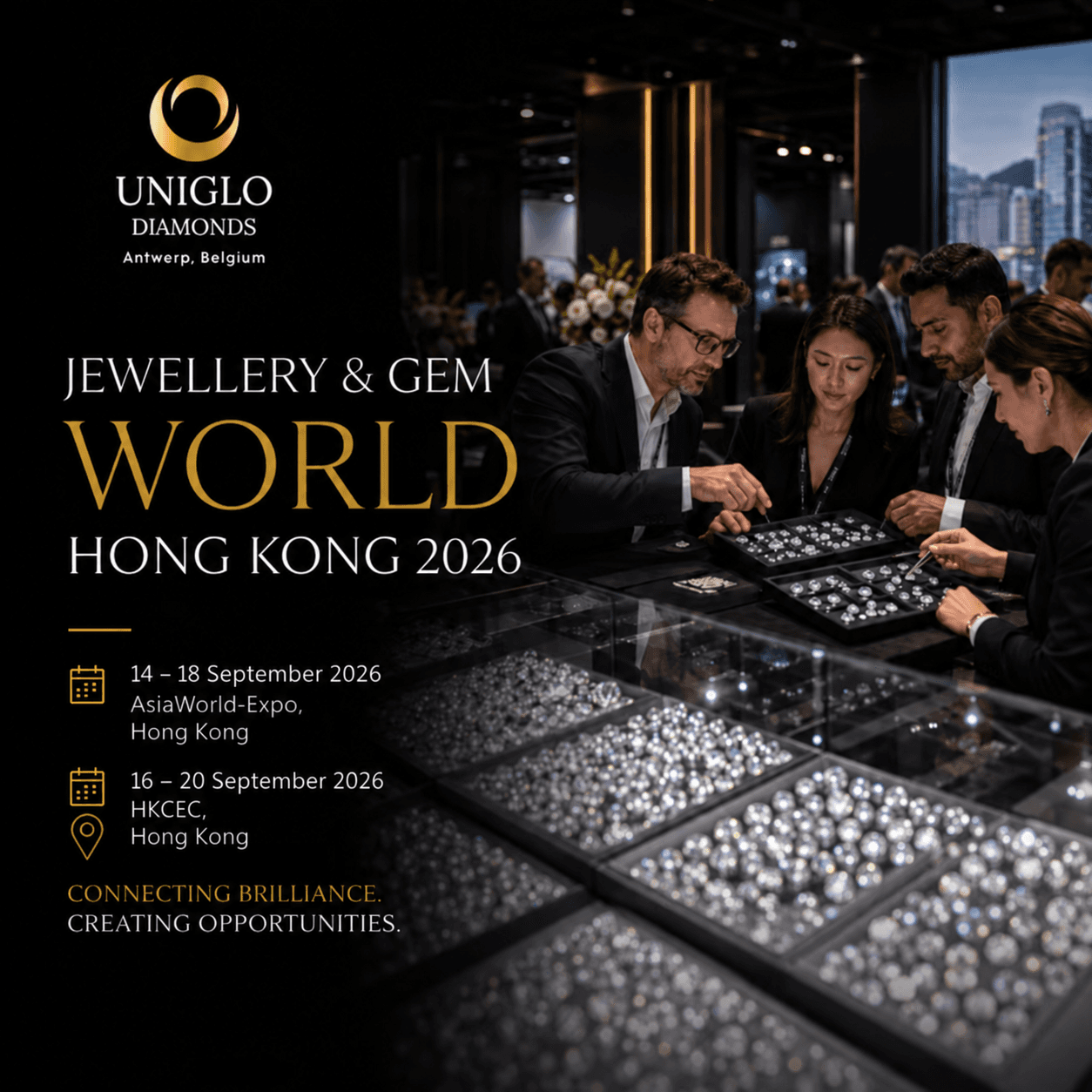 Uniglo Diamonds at Jewellery and Gem WORLD Hong Kong 2026