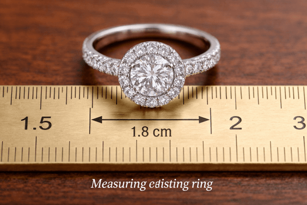 Measuring ring size using an existing ring