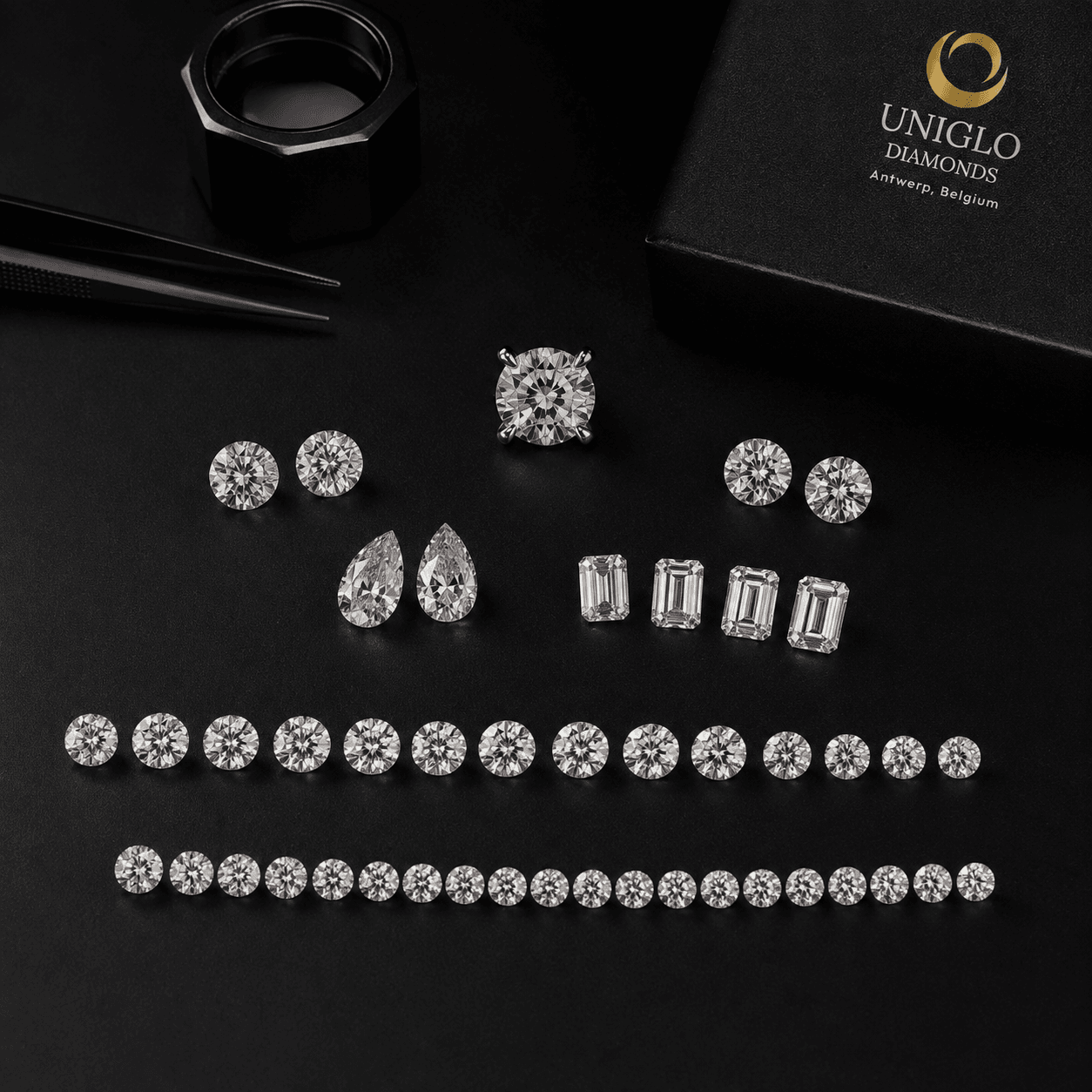 Matched pairs and calibrated natural diamonds for jewellery production
