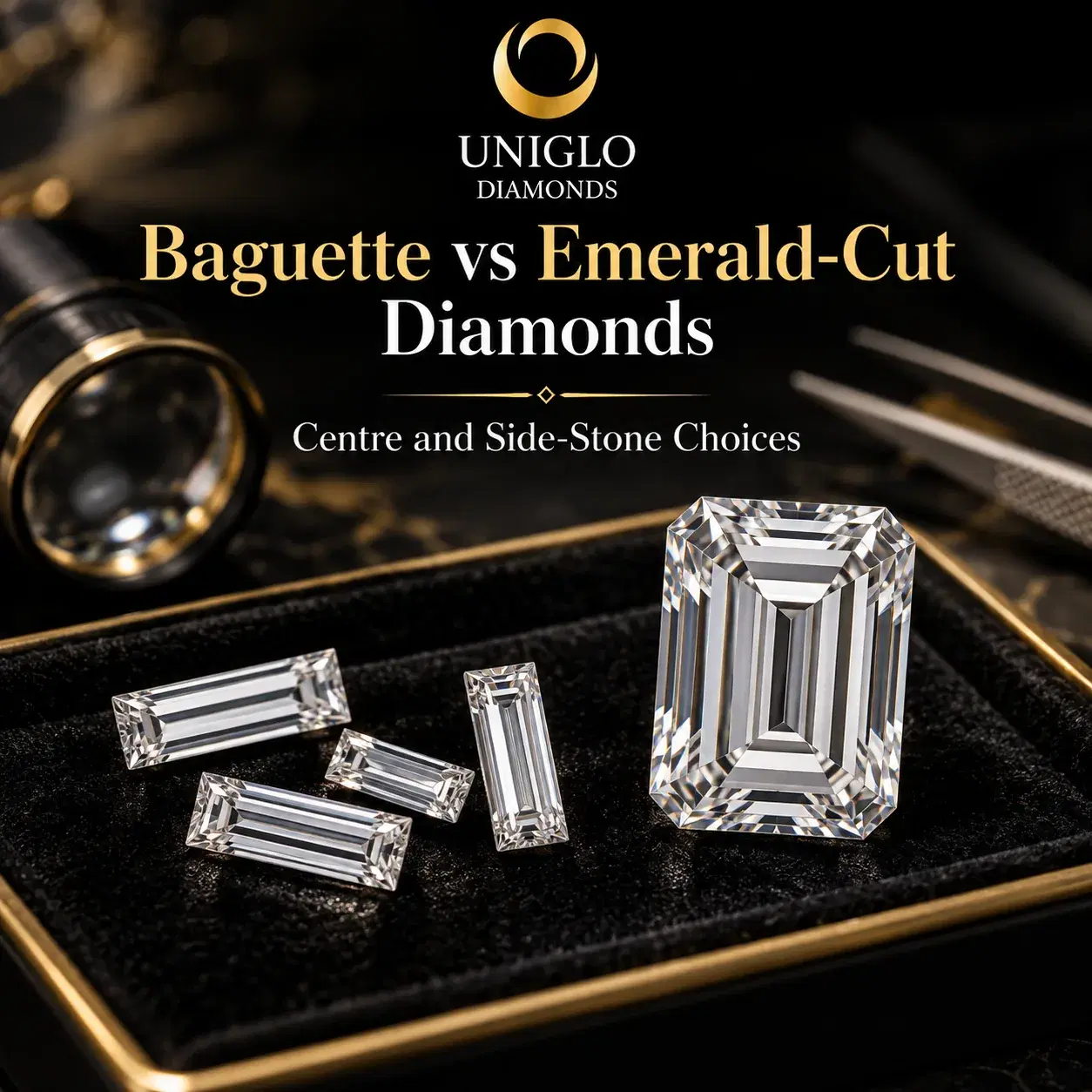 Baguette vs Emerald-Cut Diamonds: Centre and Side-Stone Choices