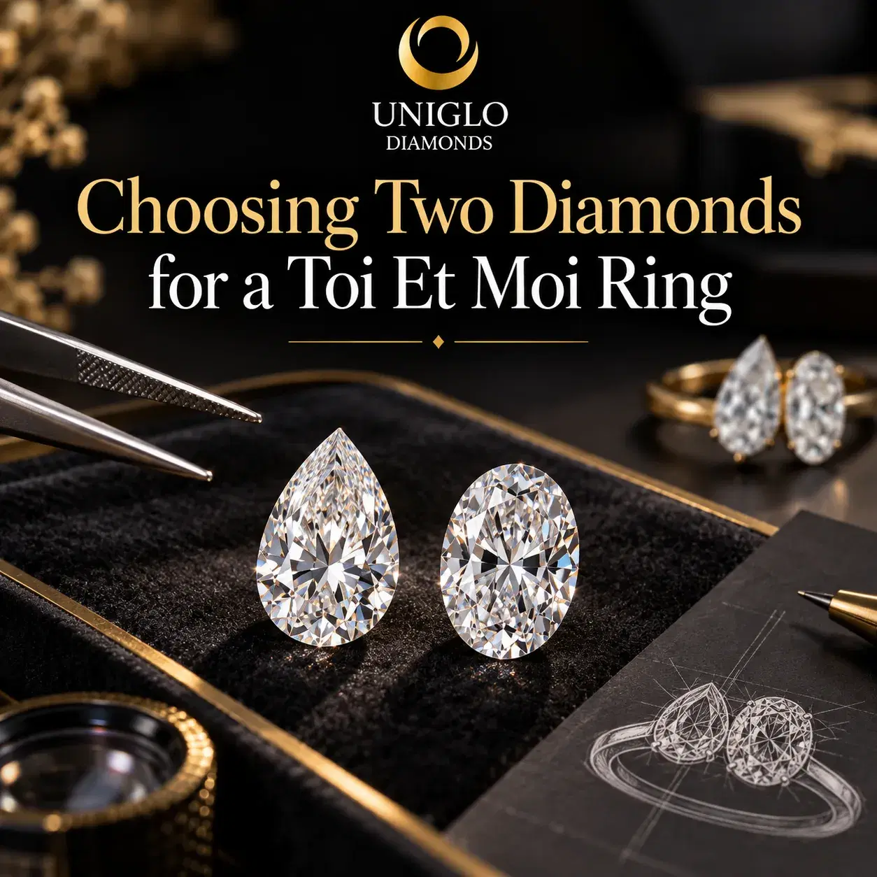 Choosing Two Diamonds for a Toi Et Moi Ring