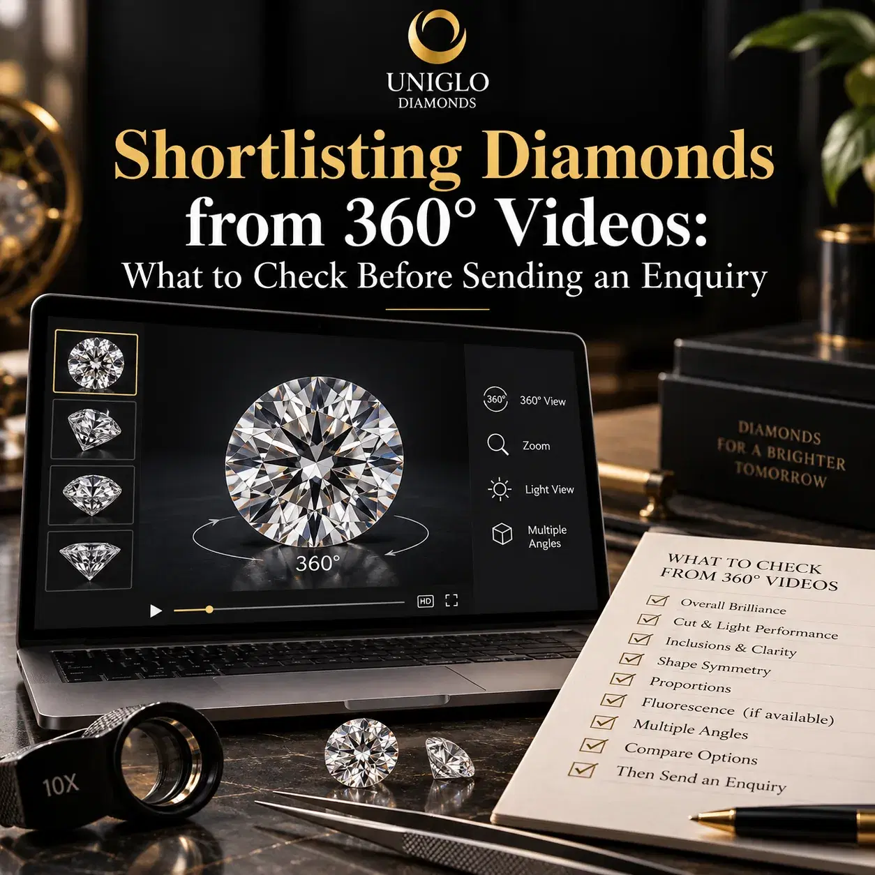 Shortlisting Diamonds from 360° Videos: What to Check Before Sending an Enquiry