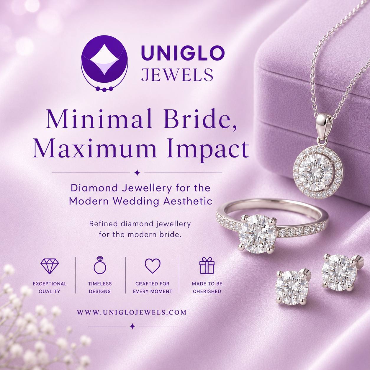 Novia mínima, impacto máximo: joyas de diamantes para la estética nupcial moderna
